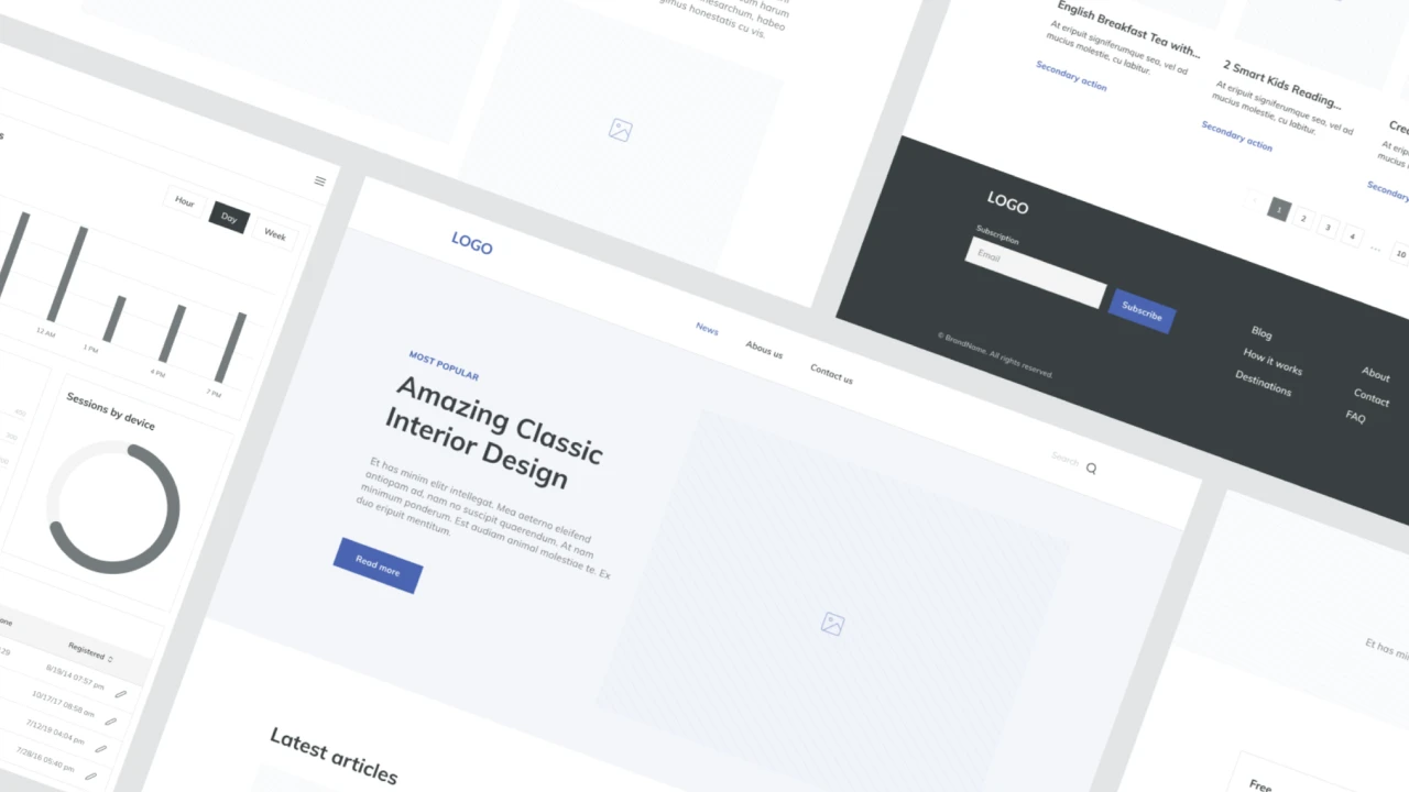 Figma Wireframe Kit - UI Kit & Templates for Wireframing