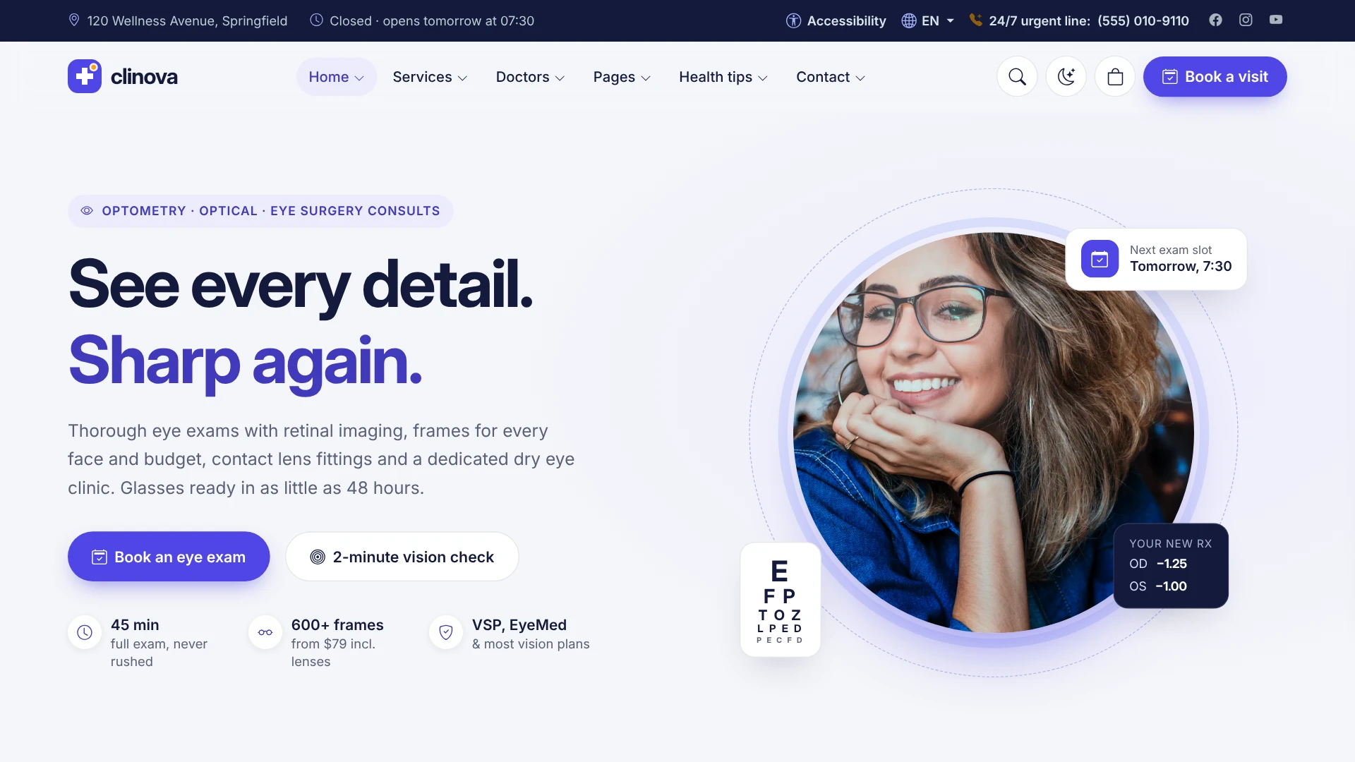 Clinova - Medical Clinic & Healthcare HTML Template