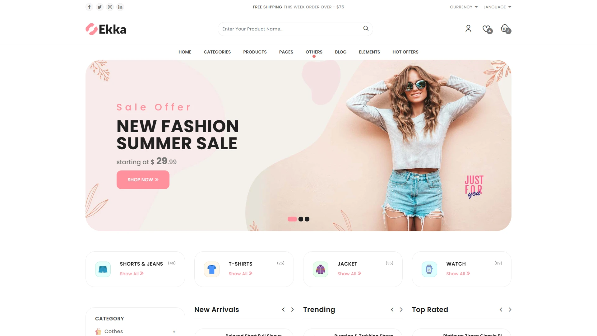Ekka - Multipurpose eCommerce HTML Template + Admin Dashboard