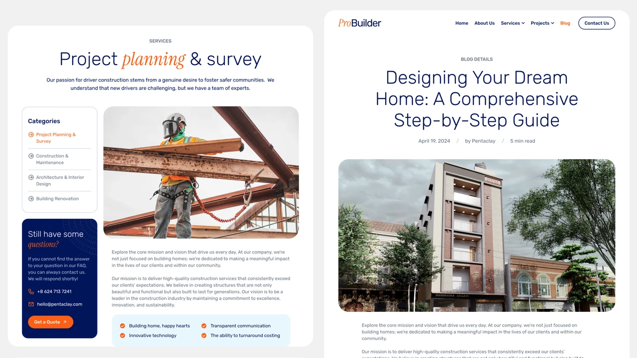 ProBuilder - Construction & Real Estate Multipurpose Figma Template