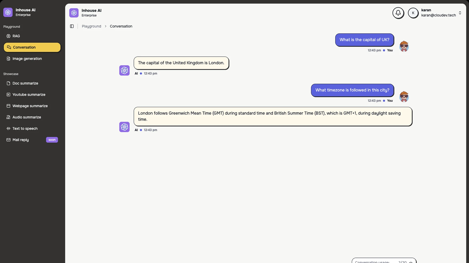 InHouse AI - Starter Web App Template for Your Next AI Product