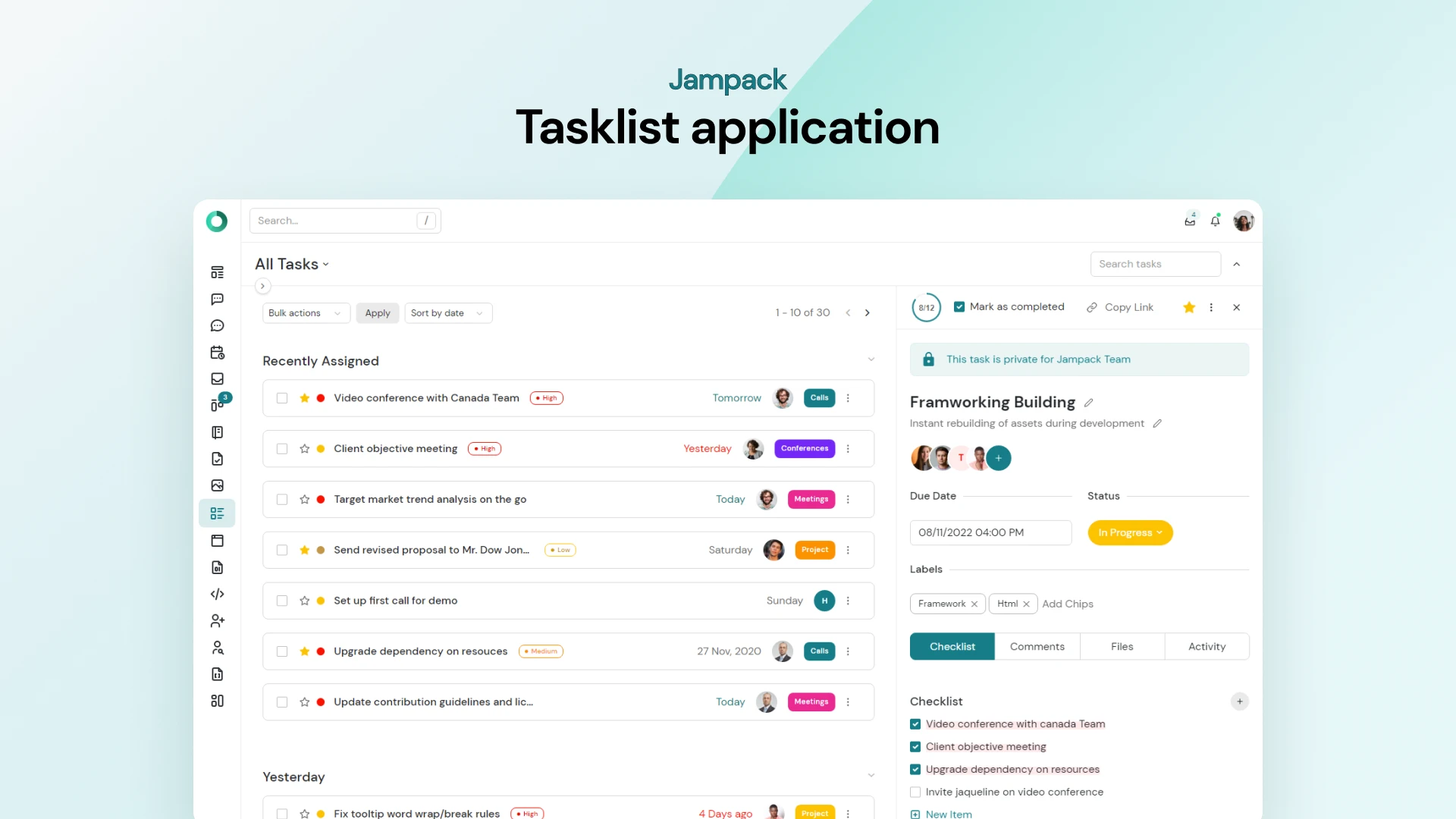 Jampack - Powerful Admin Dashboard & SaaS App Template