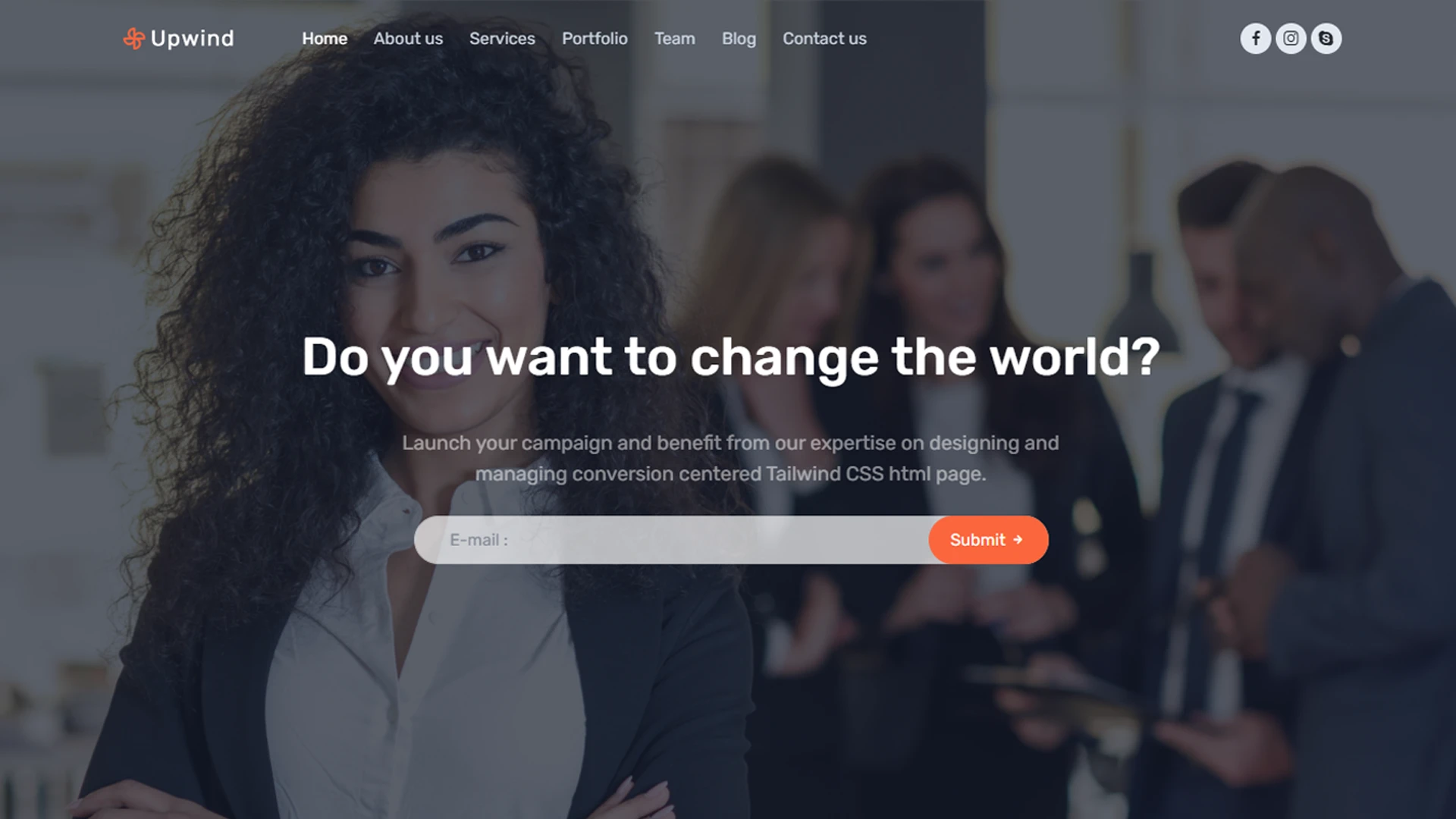 Upwind - Tailwind CSS Landing Page Template