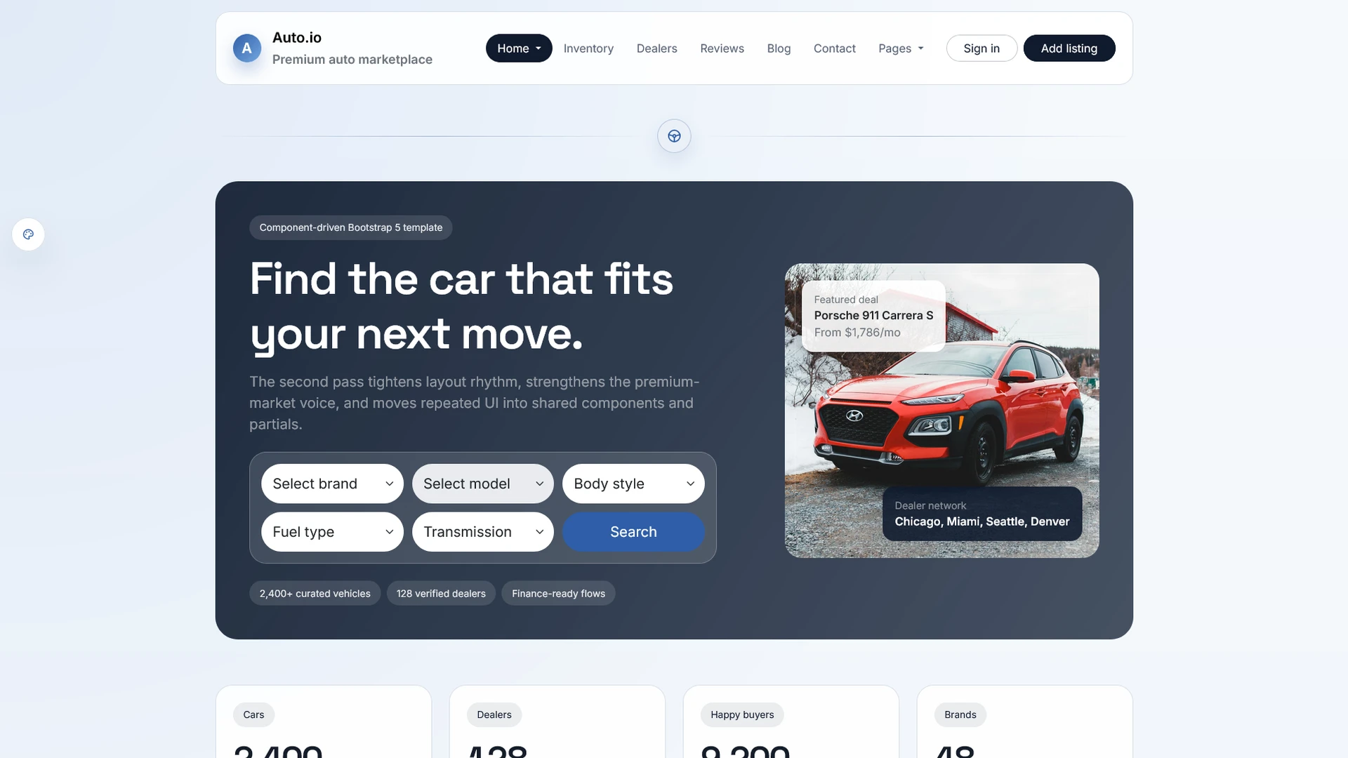 AutoIO - Cars Listings & Directory Template