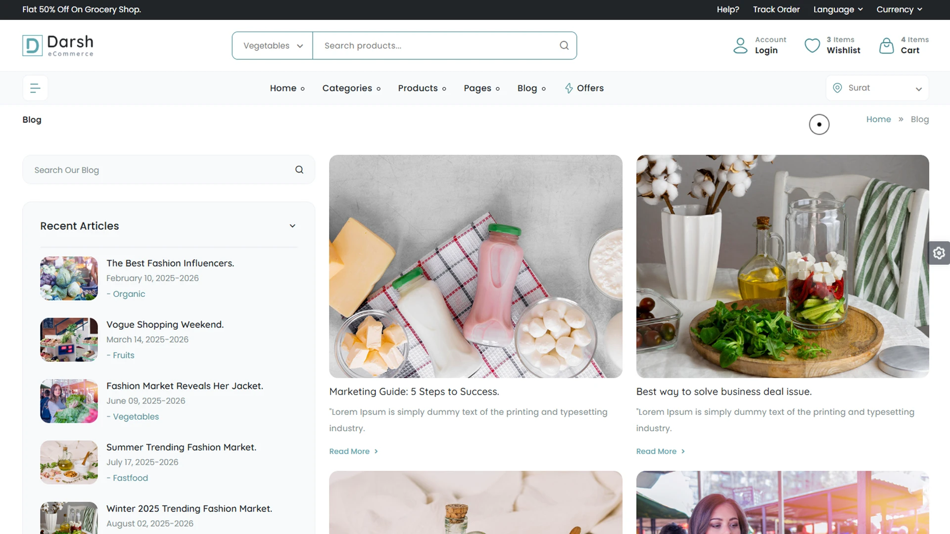 Darsh - Multipurpose eCommerce HTML Bootstrap Template