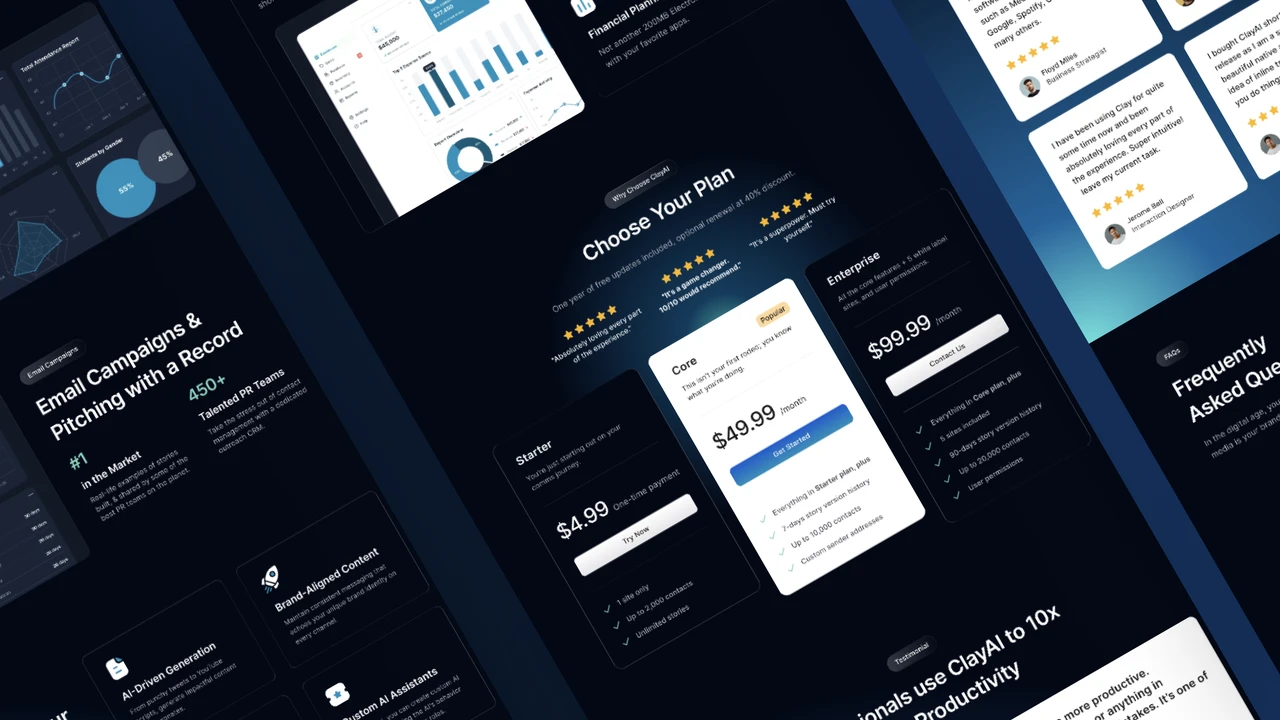 ClayAI - SaaS, AI & Startup Multipurpose Framer Template