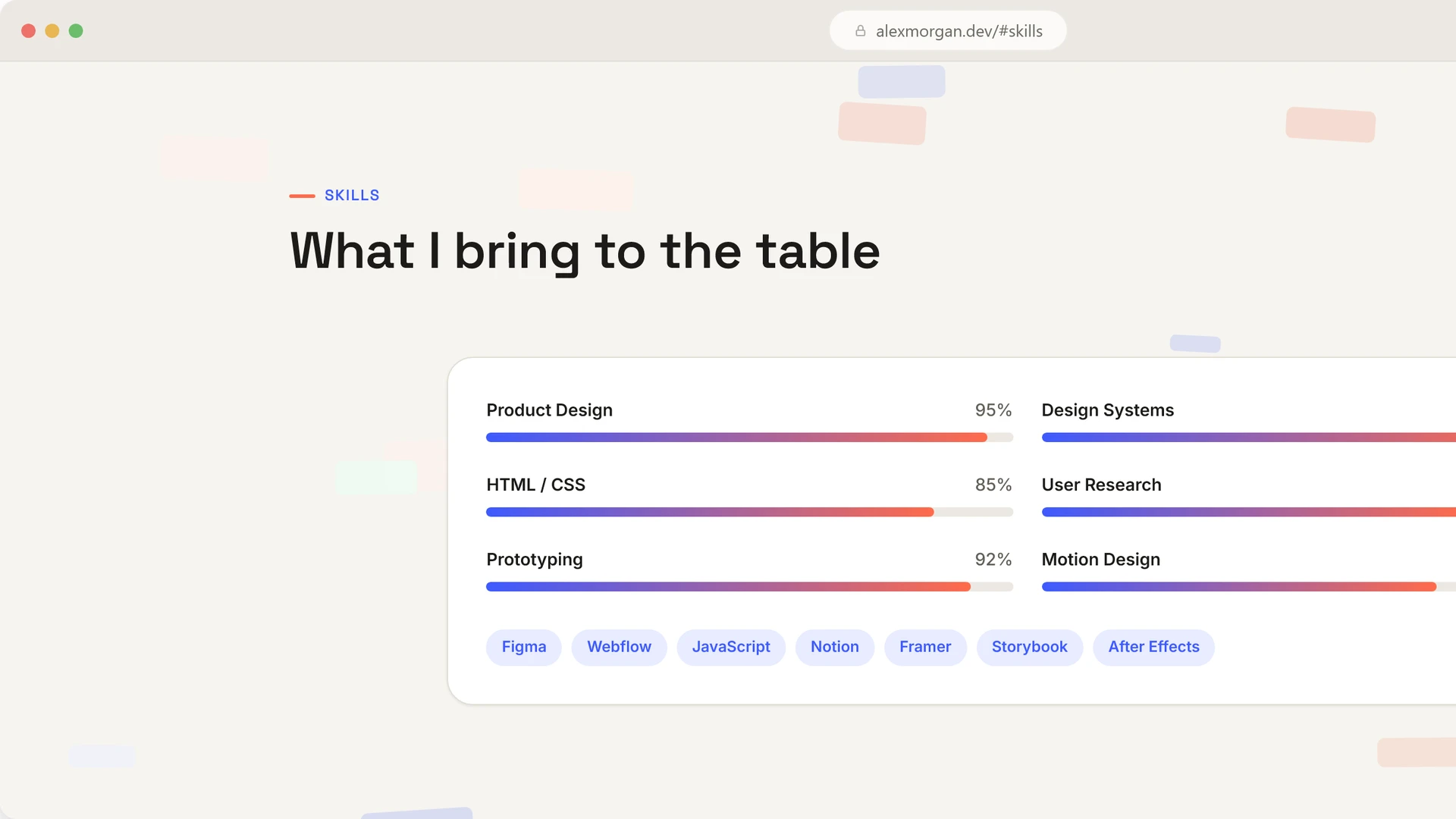 Jenga CV - Scroll-Animated HTML Resume Template