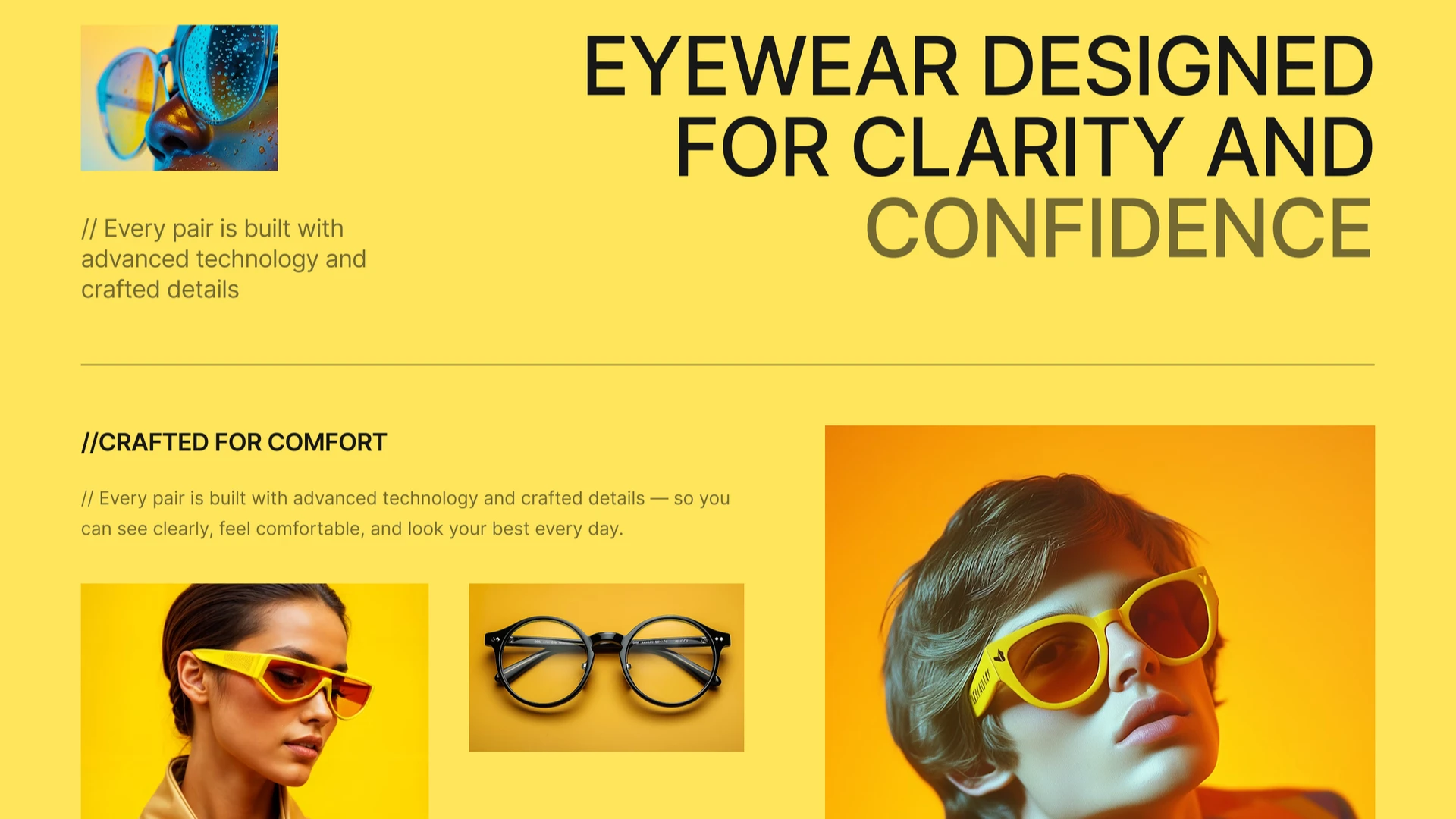 Eyeconic - Next.js 16 Eyewear and Sunglasses Ecommerce Template