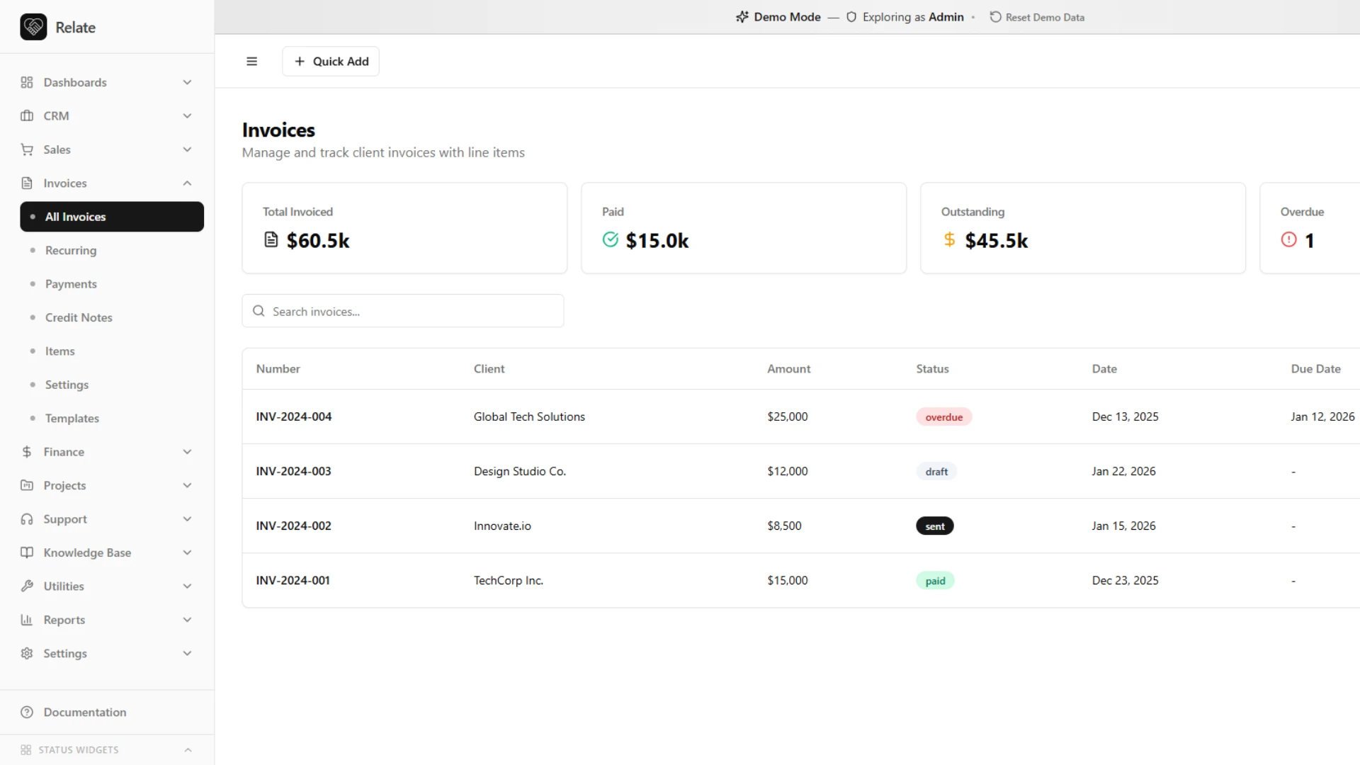 Relate - AI-Powered Complete CRM SaaS Platform