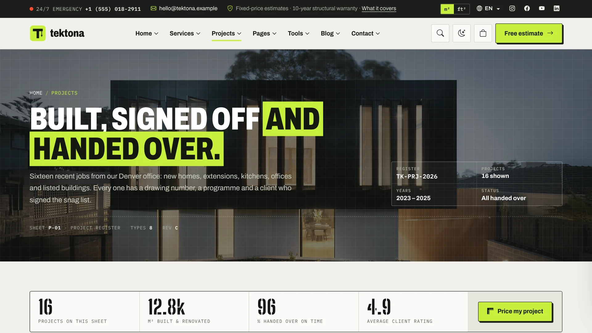 Tektona - Construction & Renovation HTML Template