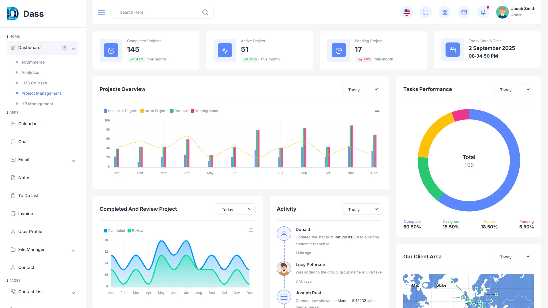 Dass - Bootstrap Admin Dashboard HTML Template with RTL Support