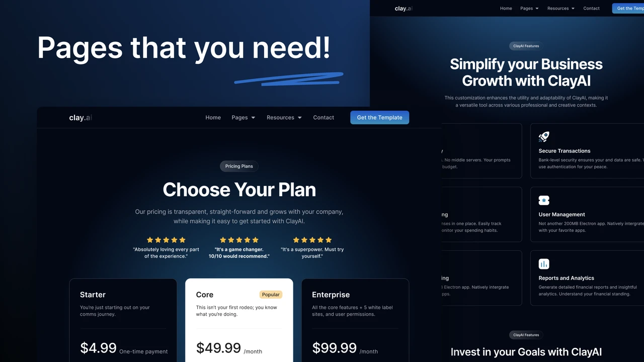 ClayAI - SaaS, AI & Startup Multipurpose Framer Template