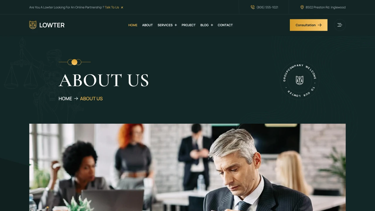 Lowter - Lawyer, Attorney & Law Firm Figma Template