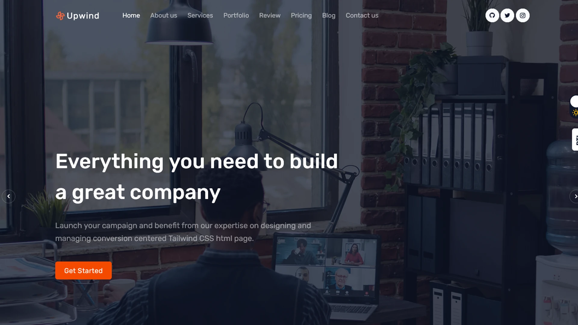 Upwind - Tailwind CSS Landing Page Template