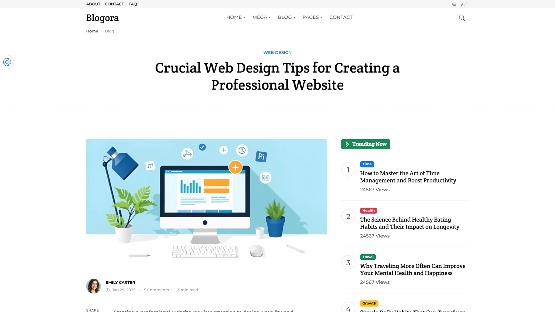 Blogora - Simple Personal Blog & Portfolio HTML Templates