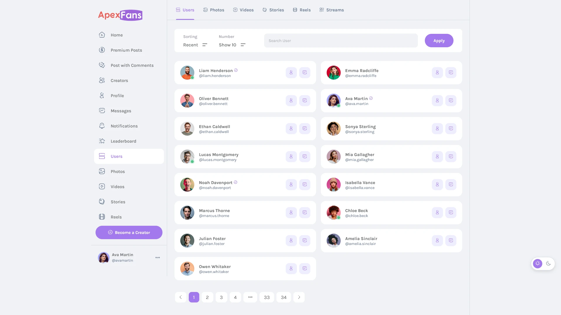 ApexFans - Ultimate Social Network Template for Content Creators