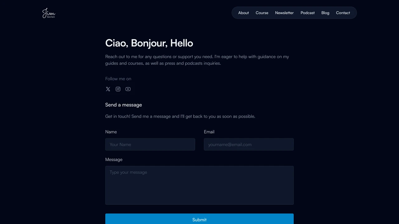 Ethos - Personal Website Figma Template