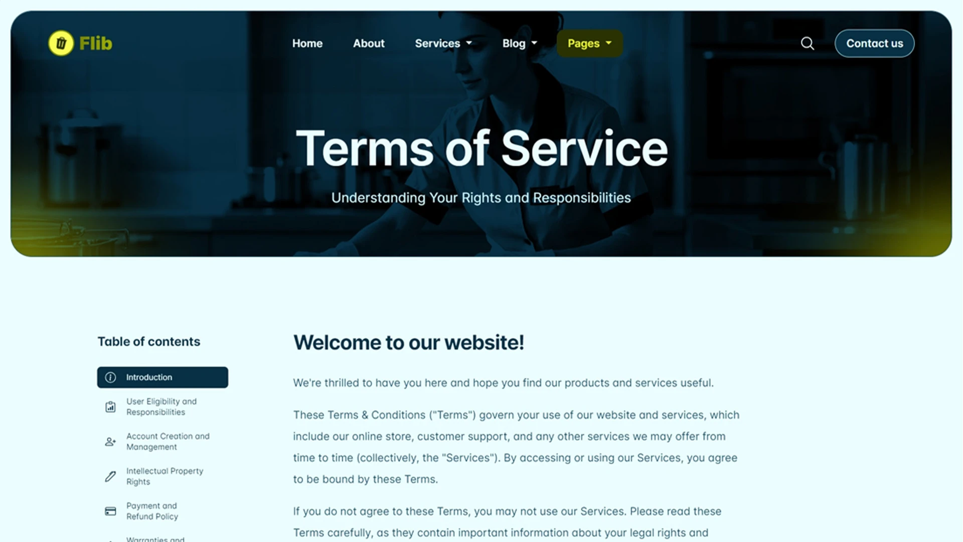Flib - HTML Website Template For Premium Home Cleaning Services