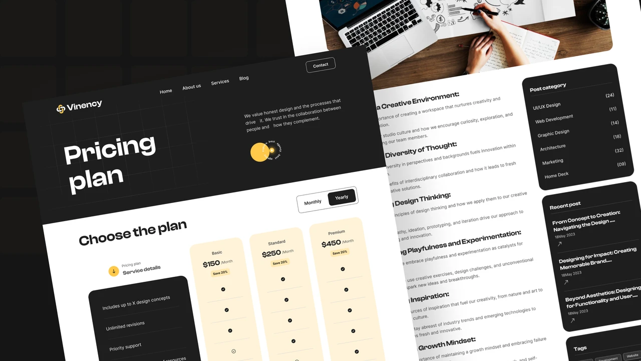 Vinency - Creative & Digital Agency Framer Template
