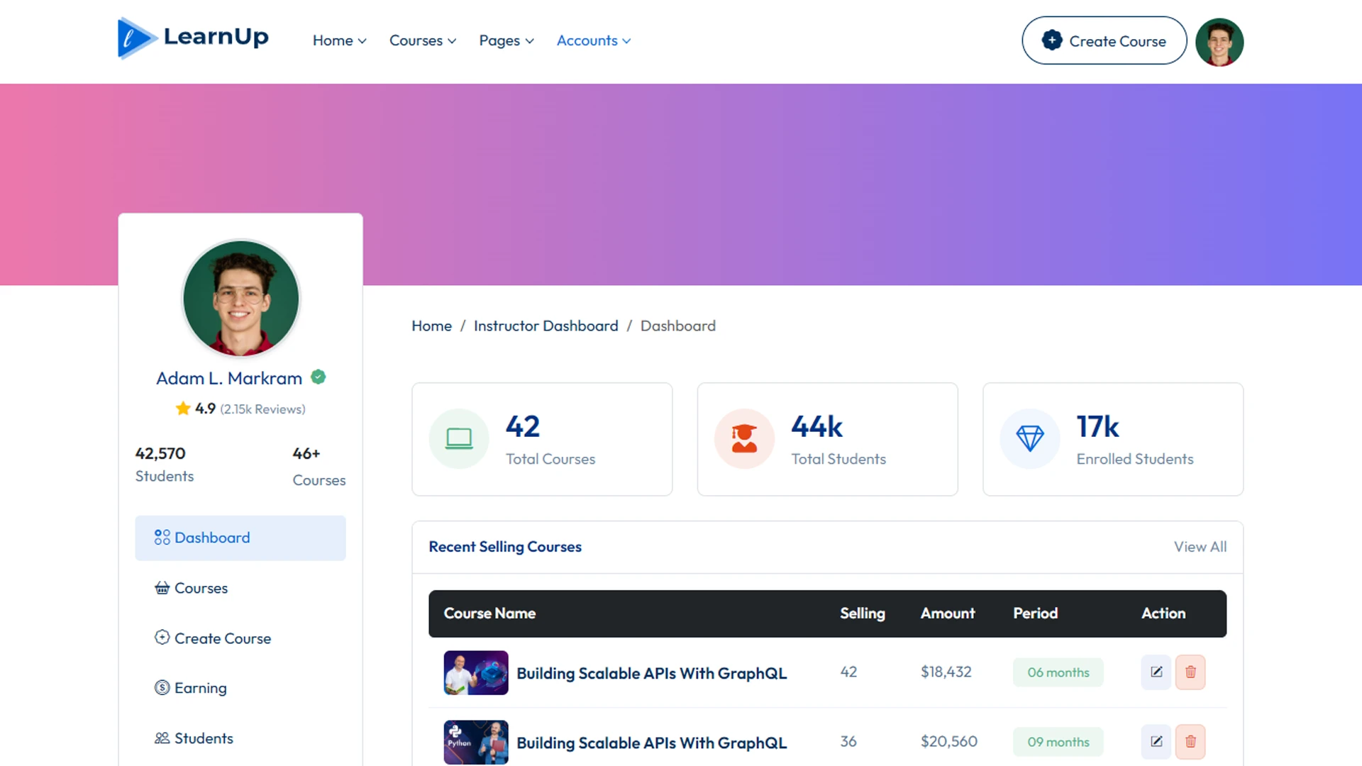 LearnUp - PHP Online Courses & Education LMS Template