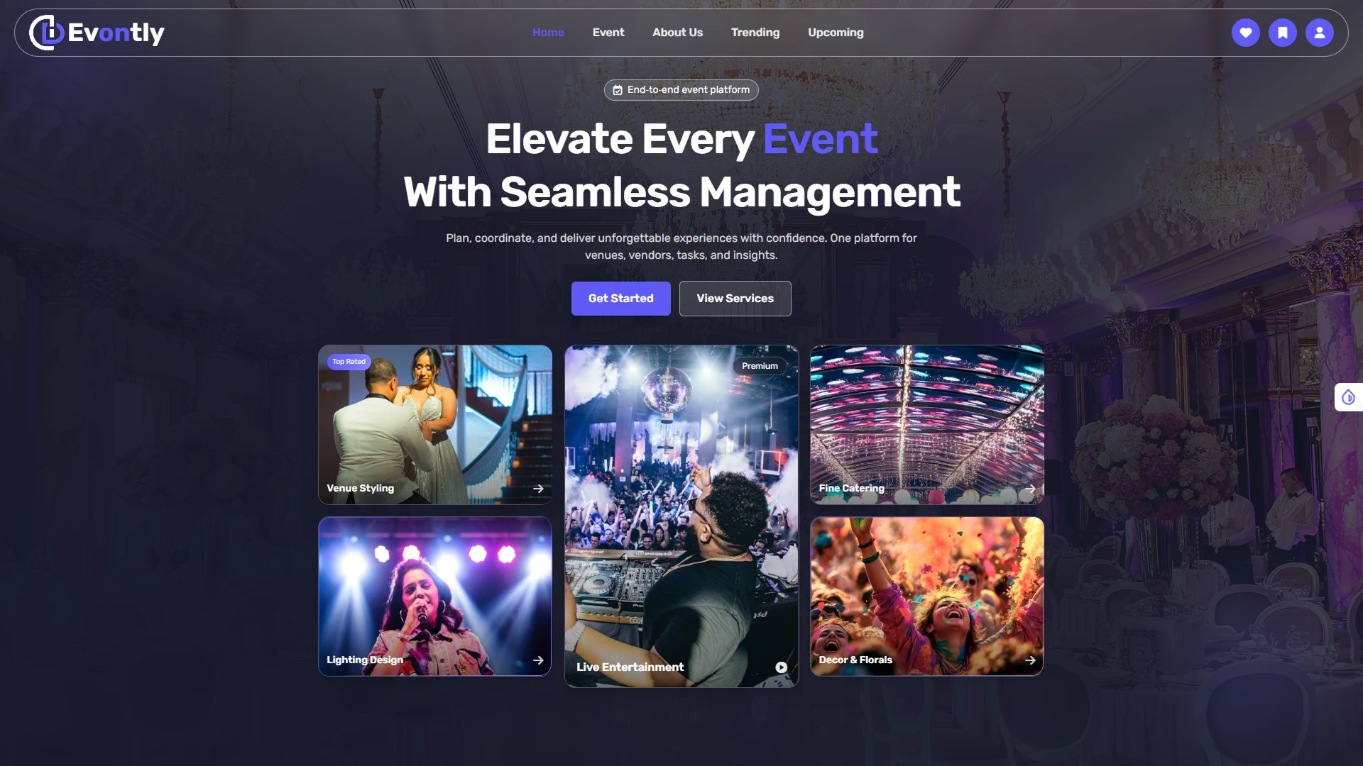 Evontly - Event Management Website Template Modern Booking System