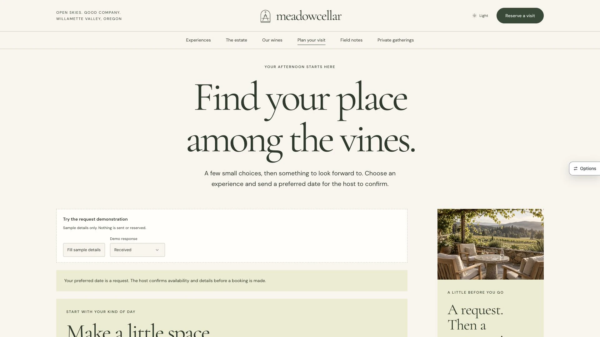 Meadowcellar - Vineyard Picnic & Wine Tasting HTML Template