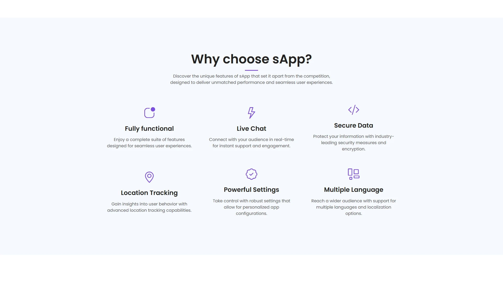 sApp - App Landing Page Template