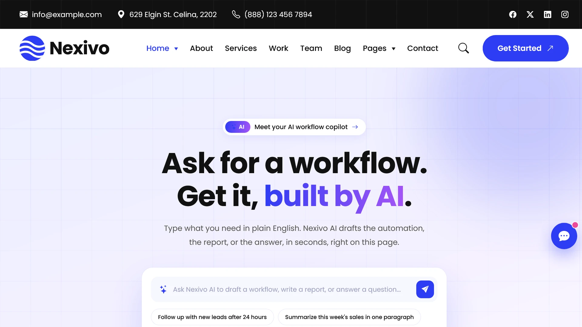 Nexivo - SaaS & Software Landing Page HTML Template