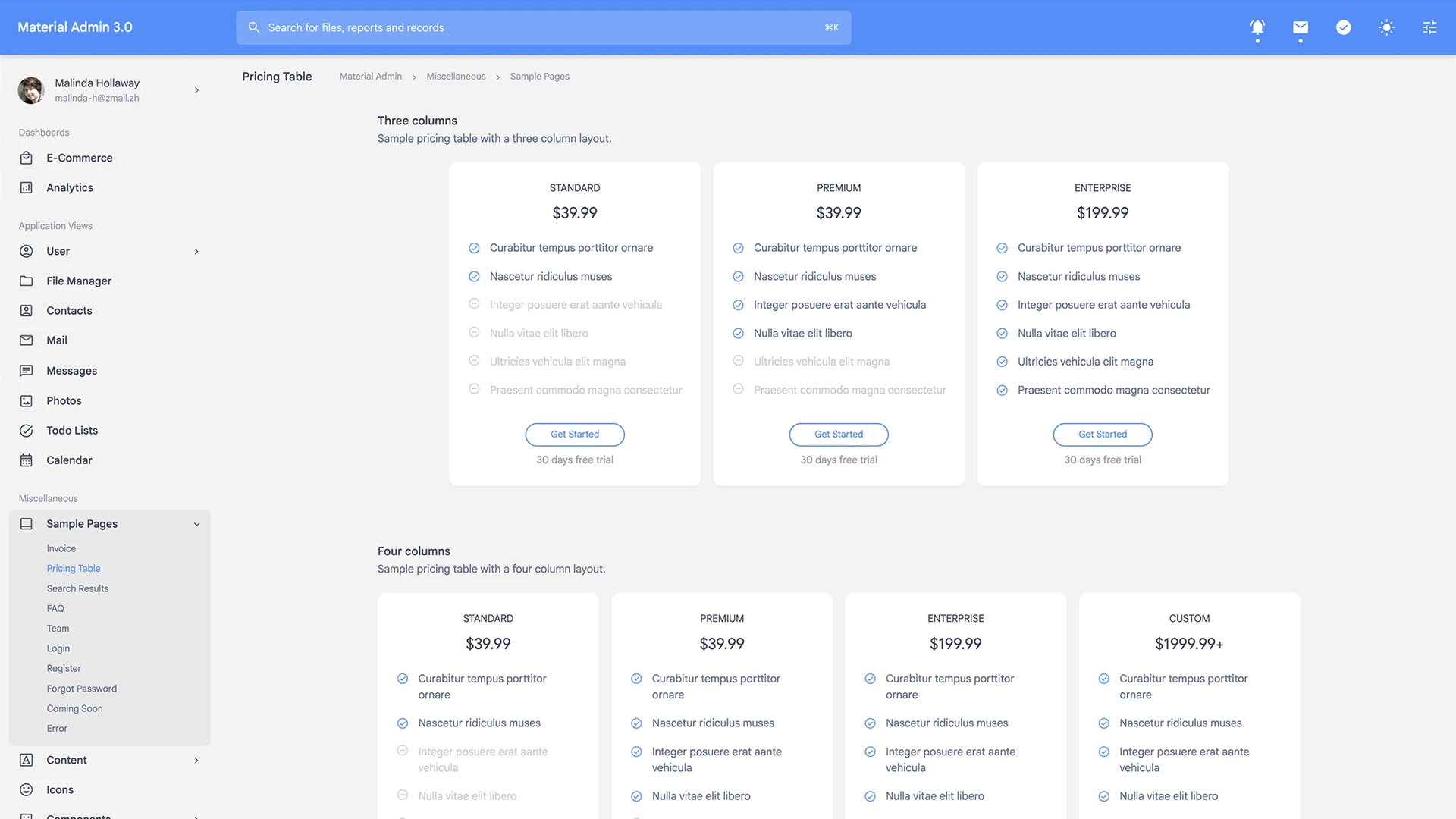 Material Admin - Responsive Admin Template