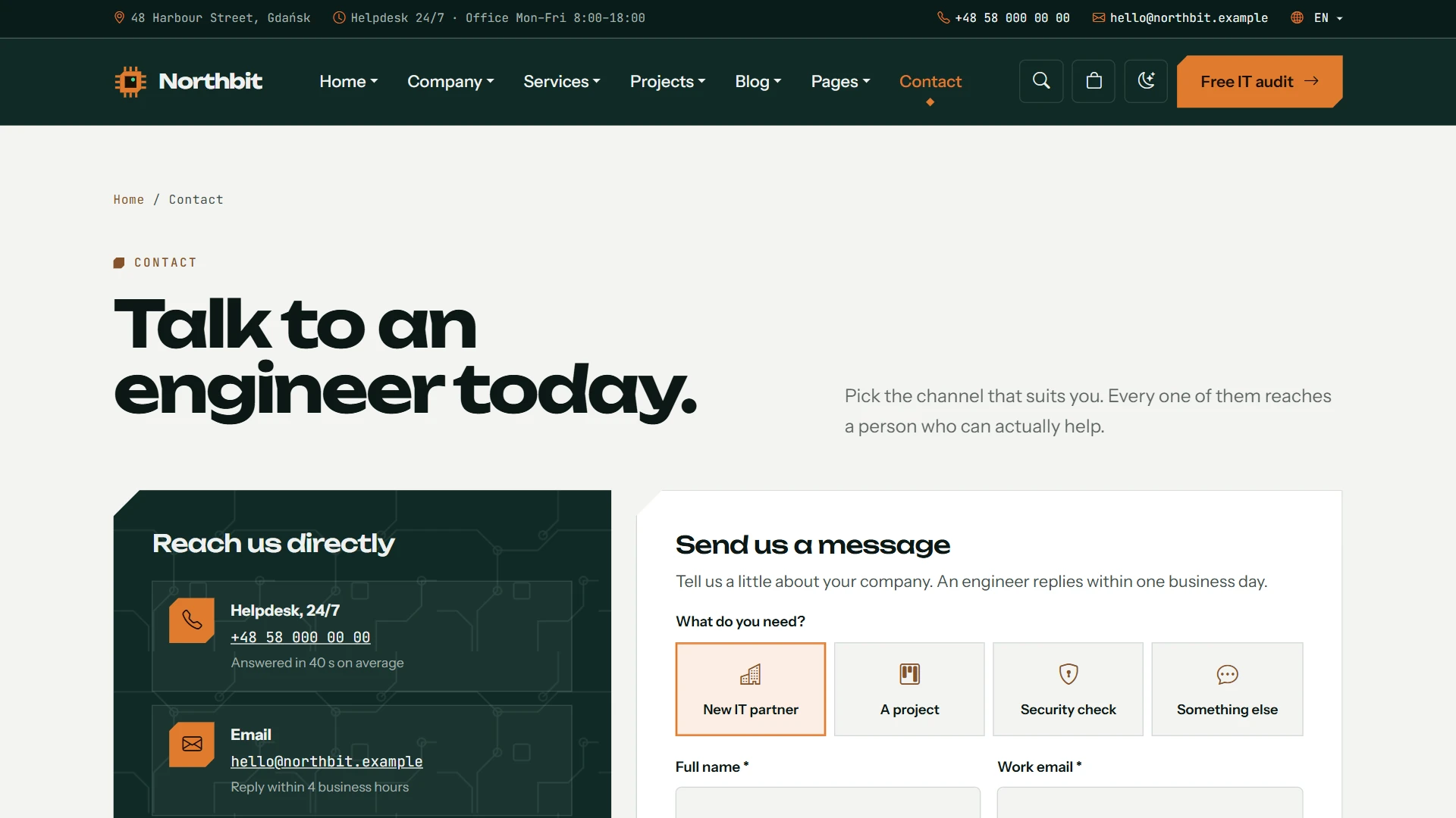 Northbit - IT Services & Solutions HTML Template
