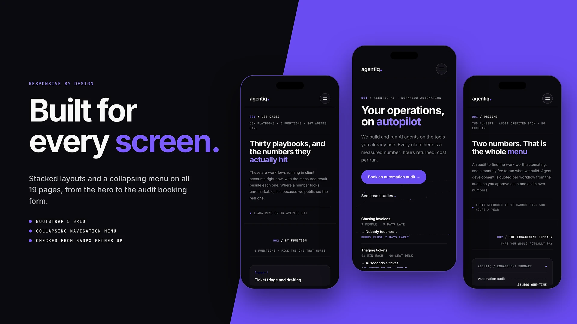 Agentiq - Agentic AI & Workflow Automation Agency HTML Template