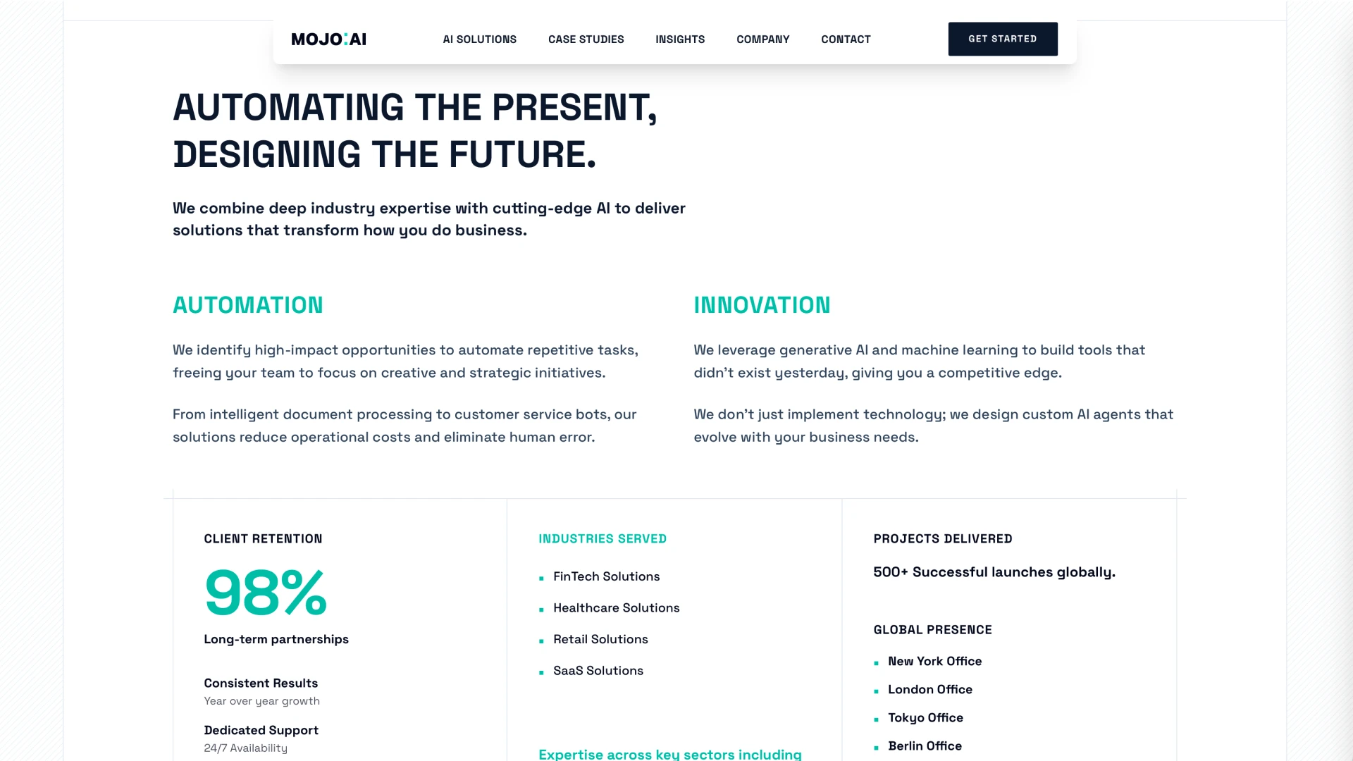MOJO.AI - Business Consultancy Website Template