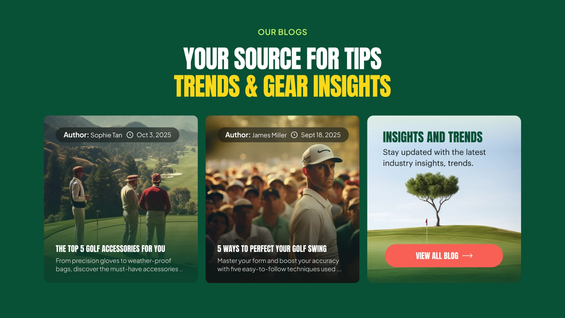 Grin Golf - Golf Academy & Pro Shop Ecommerce HTML Template