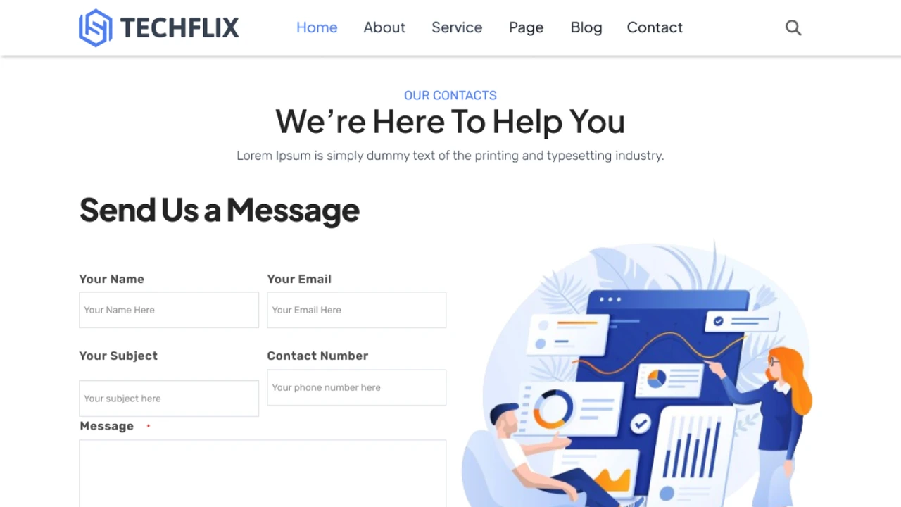 TechFlix - Figma Template for Businesses and Startups UI Kit