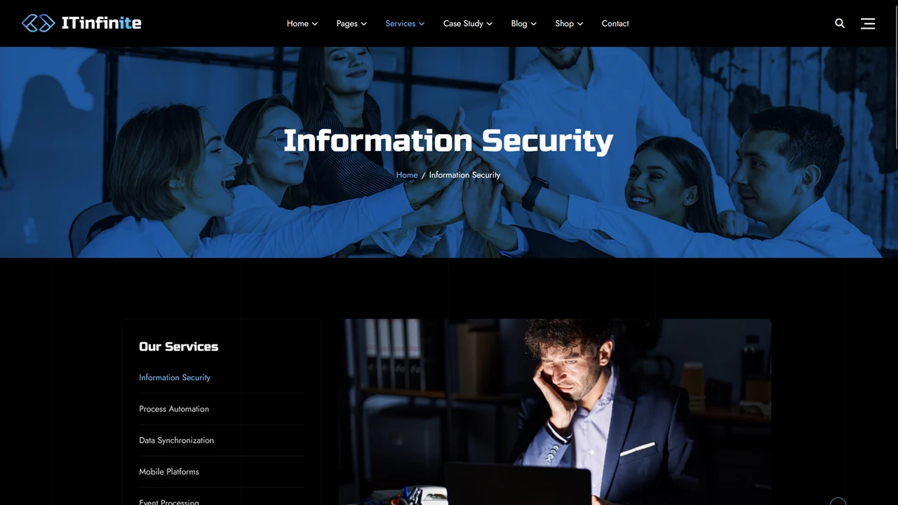 IT Infinite - IT Solutions and Services Elementor WordPress Theme