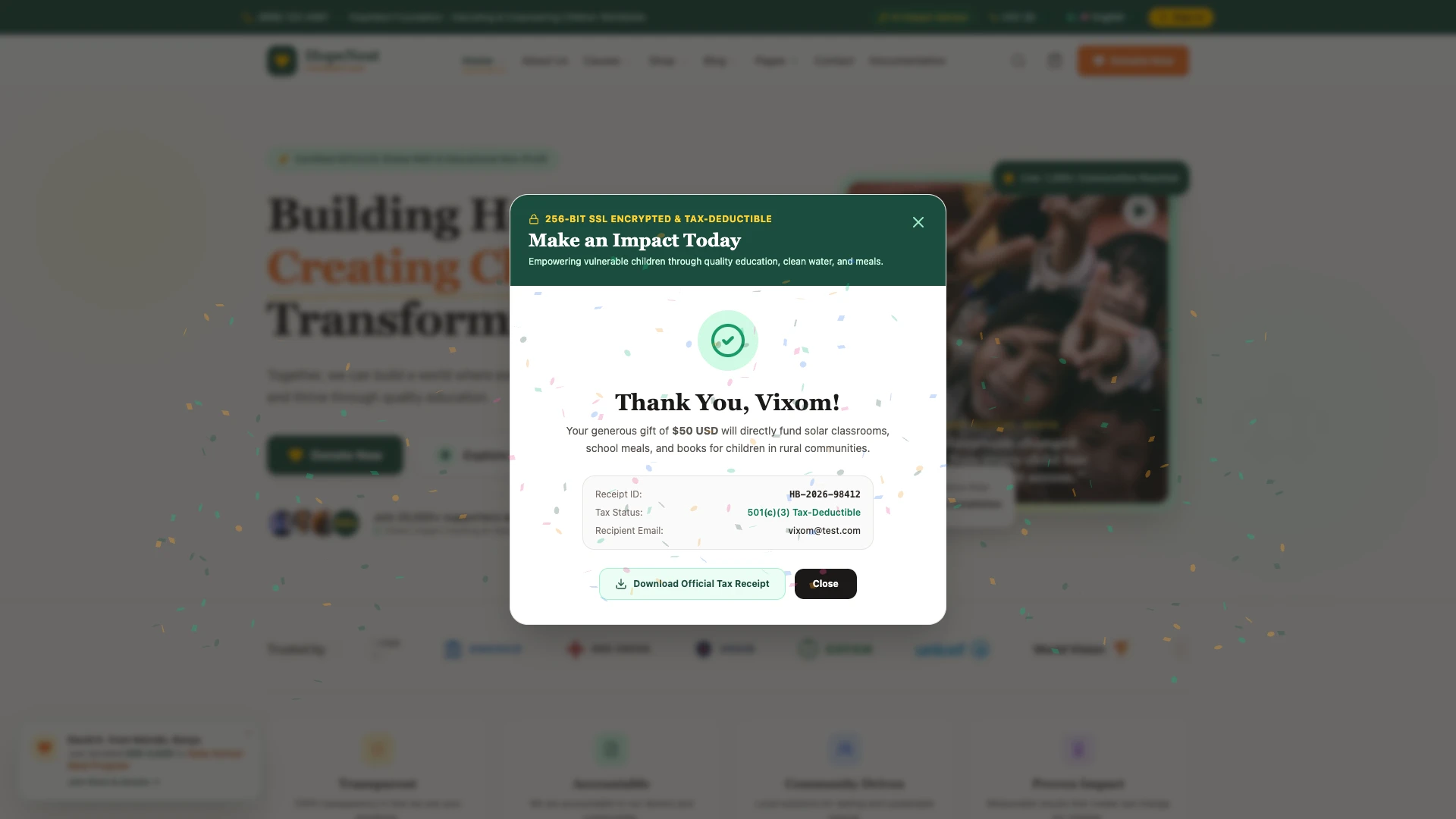 HopeNest - NGO, Charity & Donation Next.js Tailwind Template
