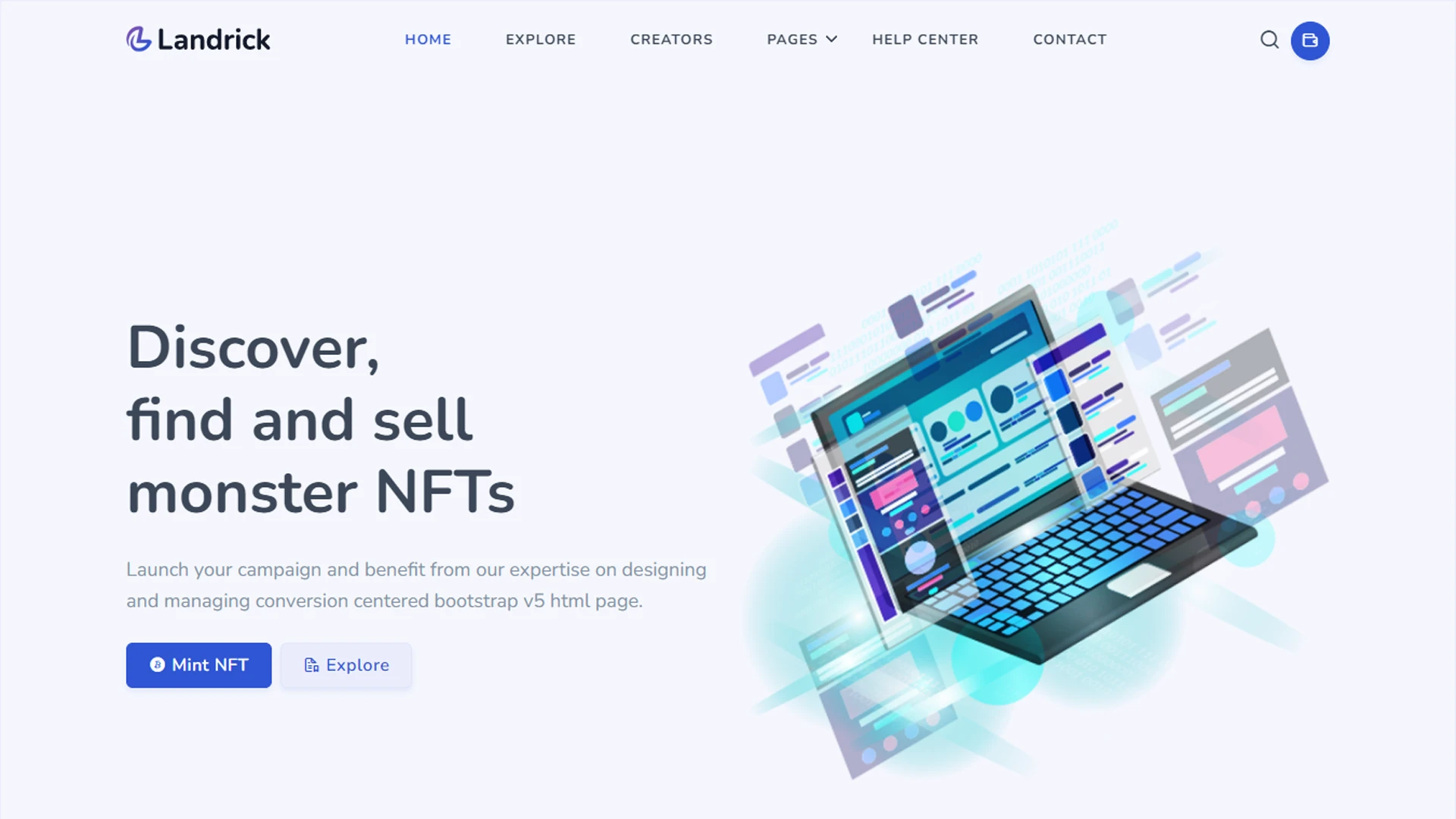 Landrick - App, Saas & Software Landing & Admin Dashboard Bootstrap 5 Template