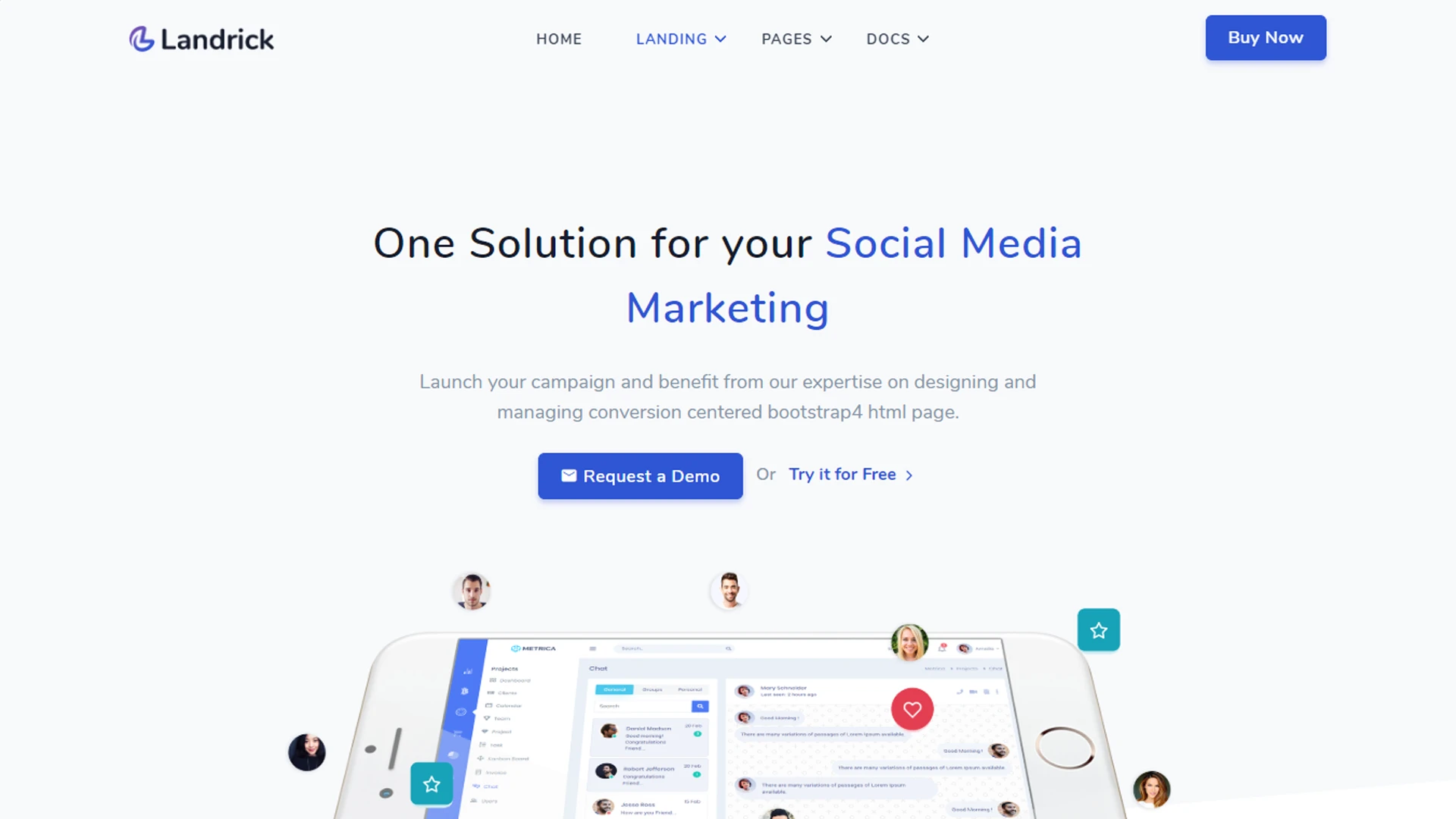 Landrick - App, Saas & Software Landing & Admin Dashboard Bootstrap 5 Template