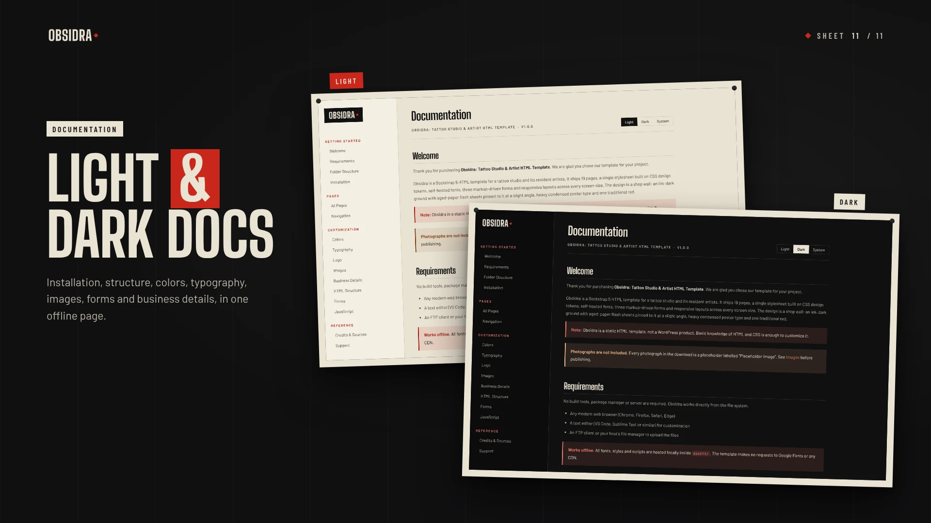 Obsidra - Tattoo Studio & Artist HTML Template (Screenshot 10 of 10)