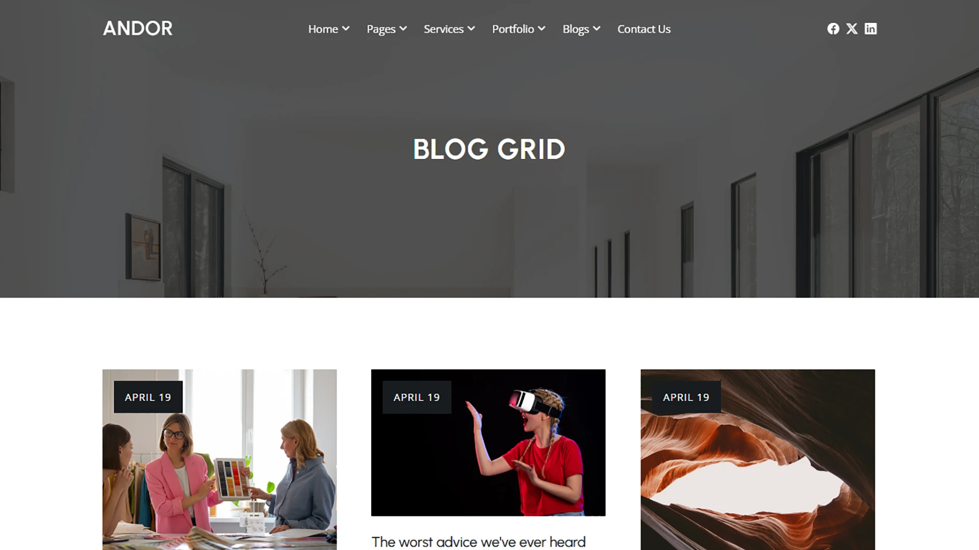 Andor - Corporate Business and Innovative HTML & Angular Template
