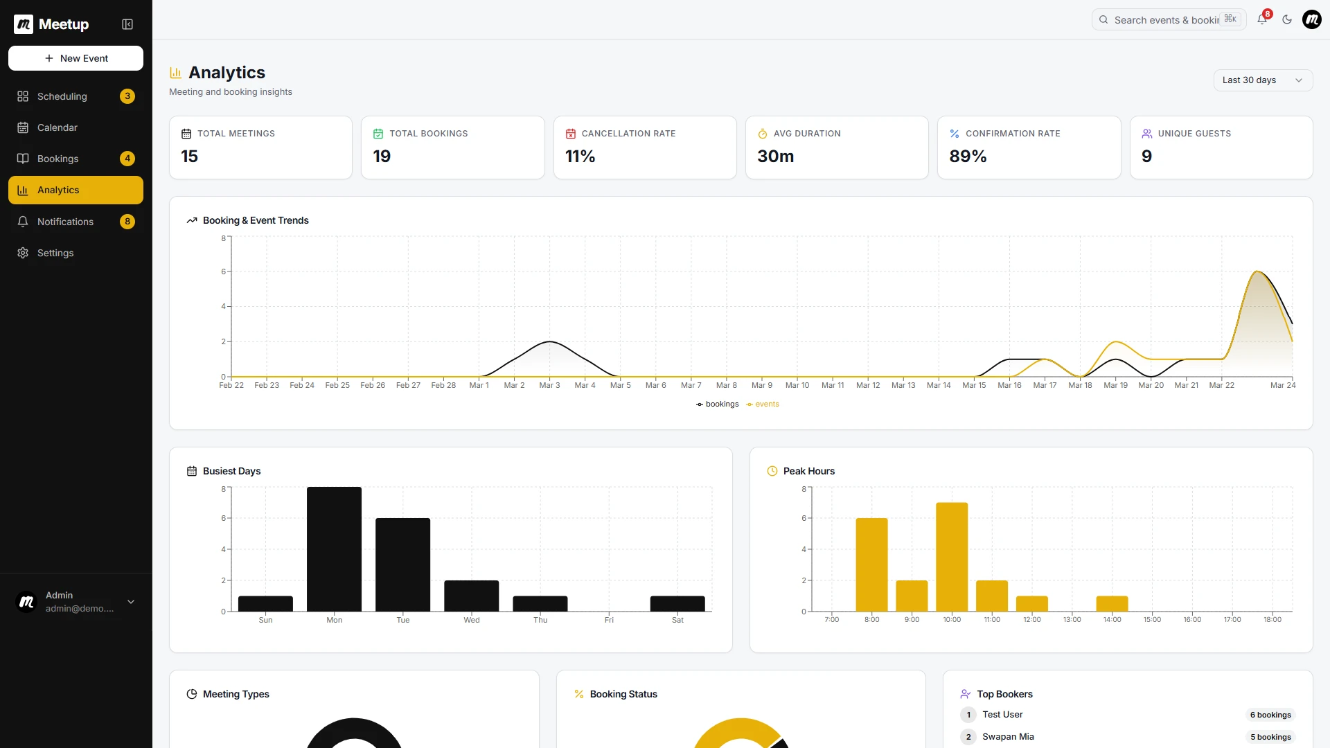 Meetup - AI-Powered Calendar & Meeting Scheduling Platform
