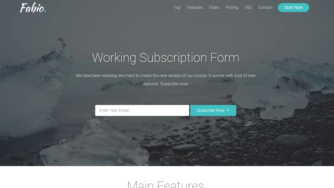 Fabio - Multipurpose Landing Pages, 5 Templates