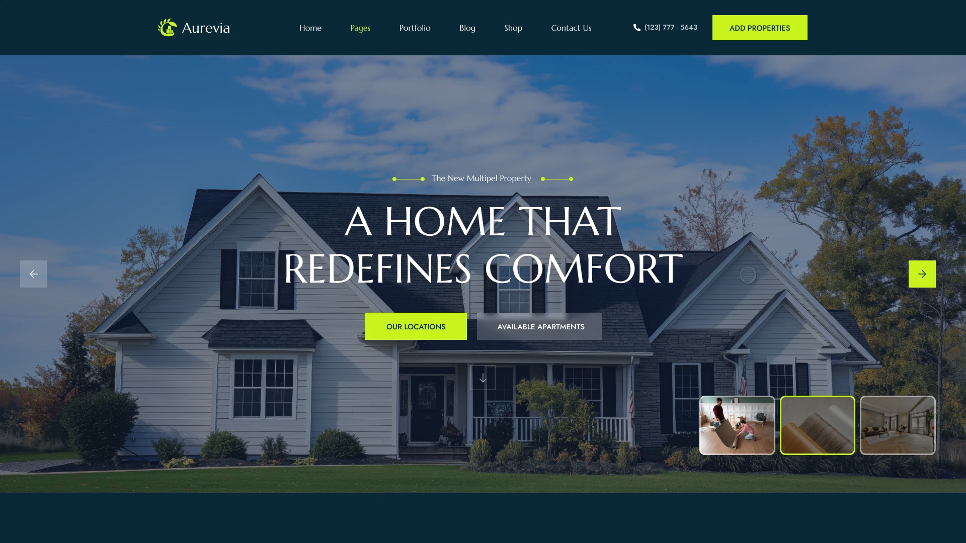 Aurevia - Single Property & Villa Figma Template (Screenshot 1 of 1)