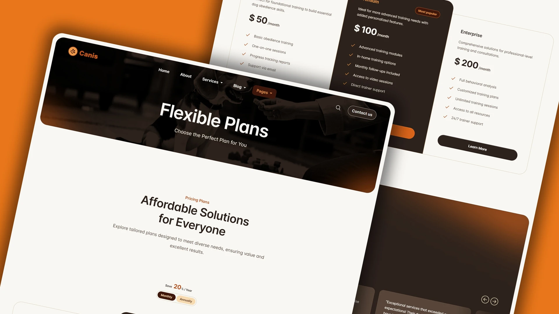 Canis - Professional Dog Training Services HTML Website Template