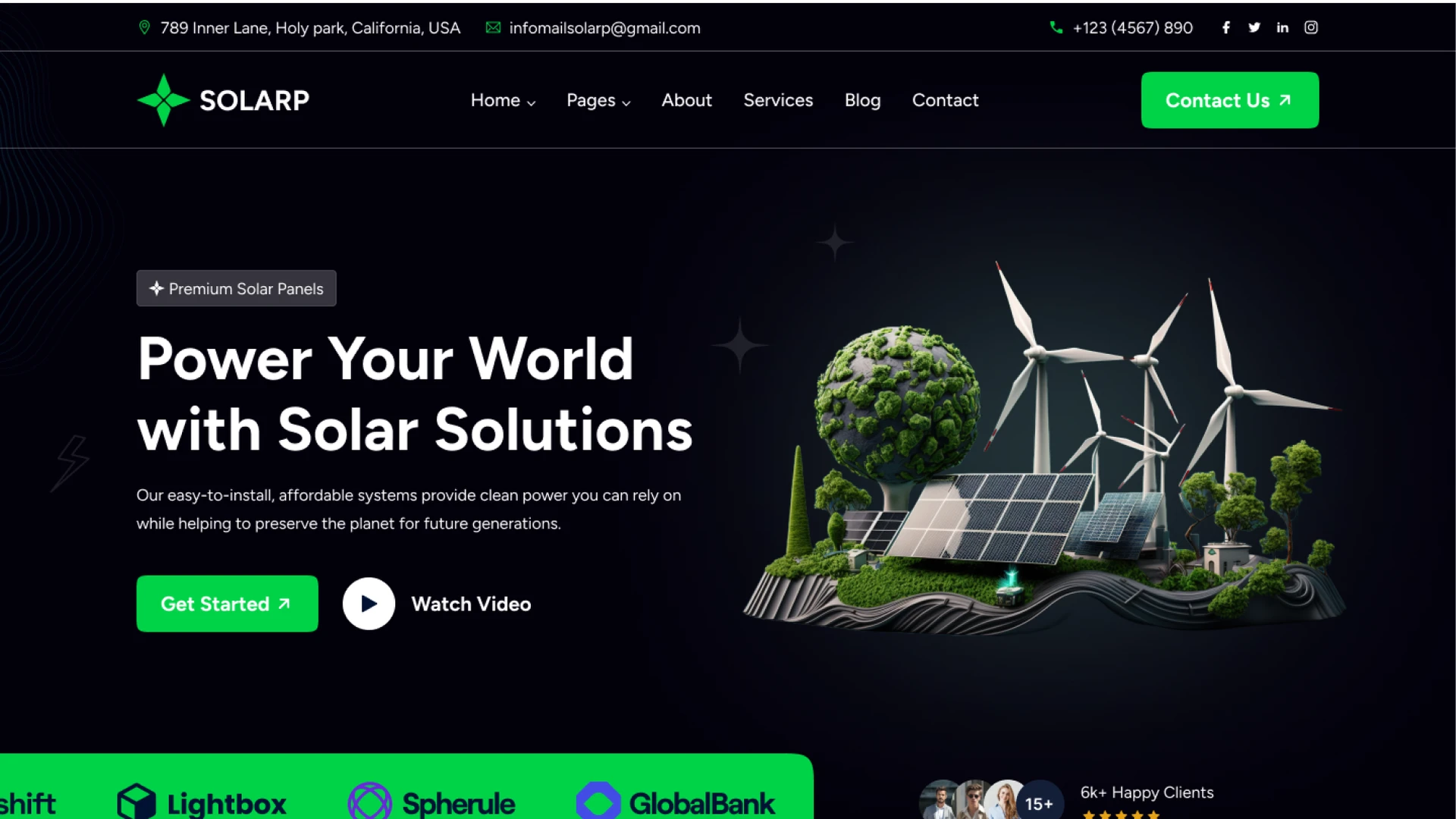 Solarp - Ecology Wind & Solar Energy WordPress Theme