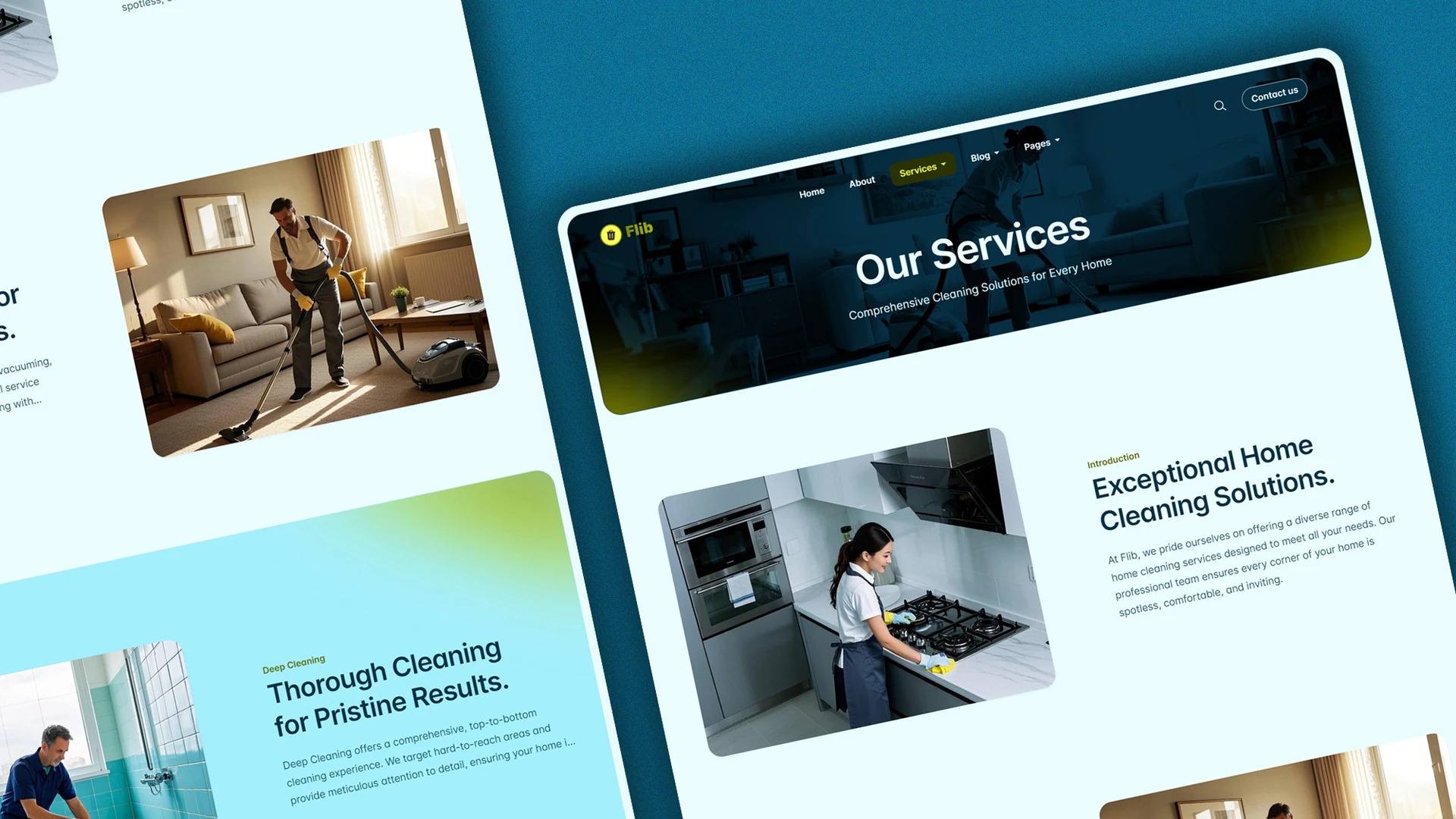 Flib - HTML Website Template For Premium Home Cleaning Services
