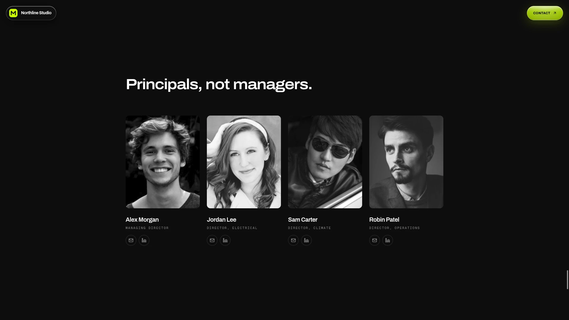 Northline - Dark Modern Editorial Portfolio Landing Template (Screenshot 8 of 10)