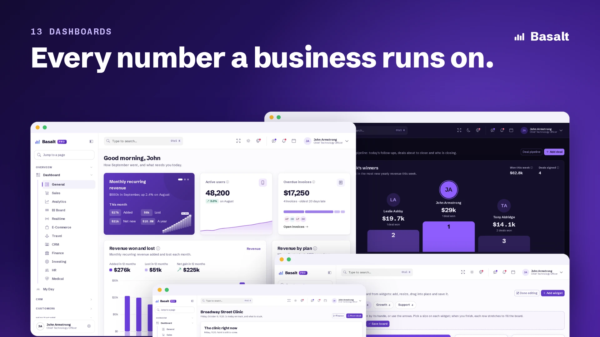 Basalt - Multipurpose AI, CRM, HRM, eCommerce & ERP Bootstrap Admin Template (Screenshot 3 of 11)