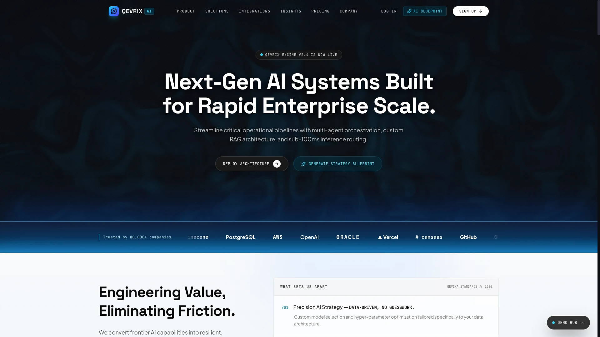 Qevrix - Next.js AI SaaS, Enterprise & Portfolio Landing Page Collection
