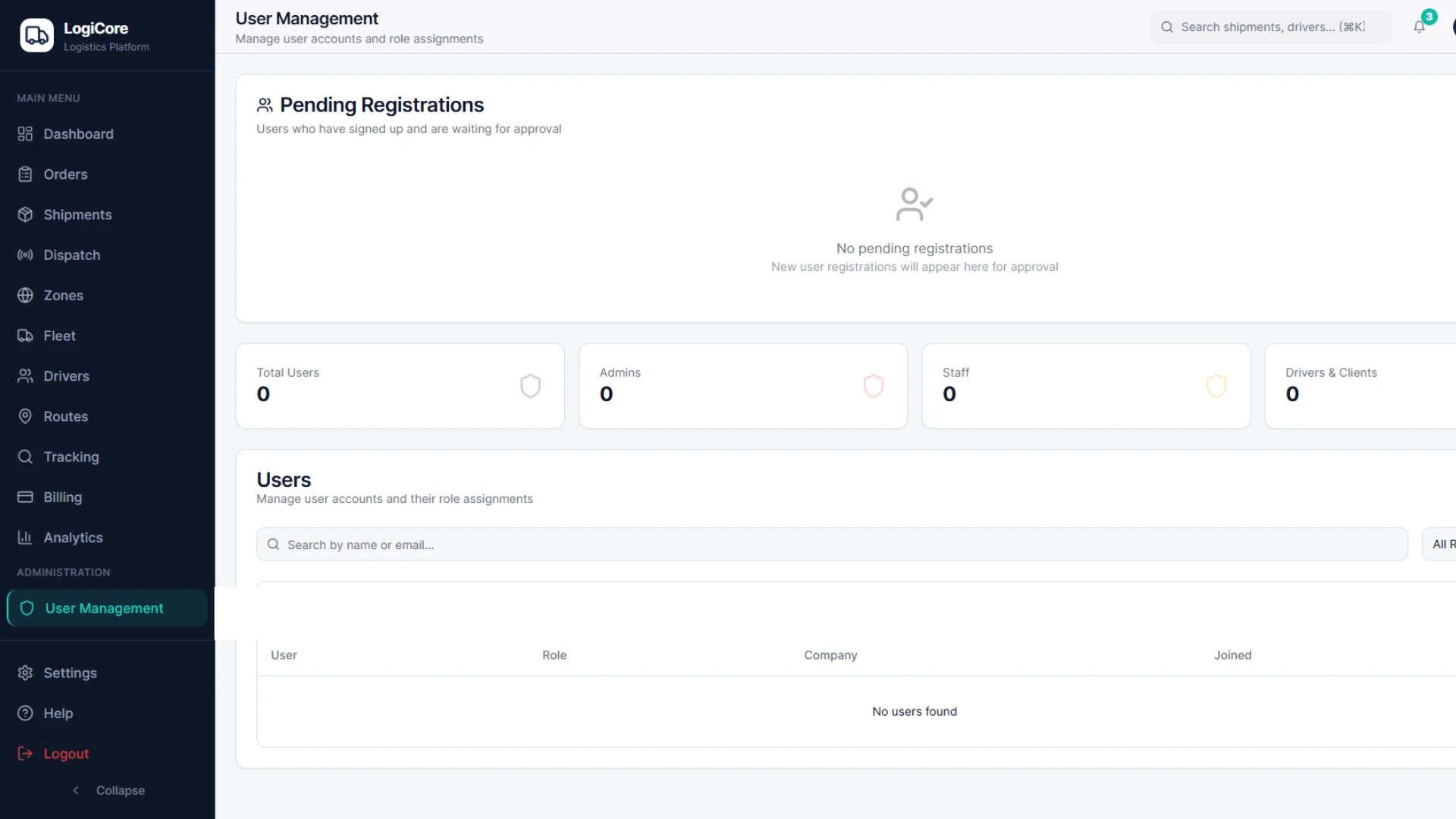 LogiCore - AI-Powered Logistics & Fleet Management SaaS Platform